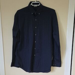 Kenneth Cole Dark Blue Casual Button Down Shirt